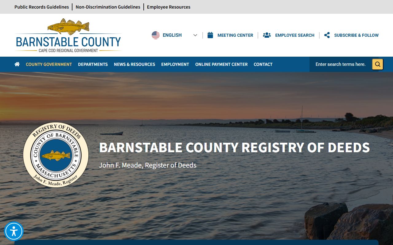 Barnstable County Cape Cod Registry of Deeds for marriage records
